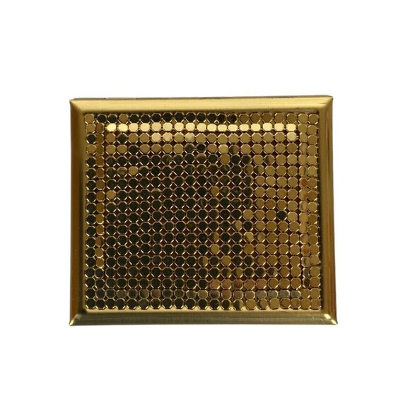 Whiting & Davis Gold Mesh Clutch Bag and Mirror Set Evening Formal Glam - Picture 6 of 8